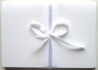 6 Cartes doubles + 6 Enveloppes - BLANC CASSÉ Effet FIBRÉ