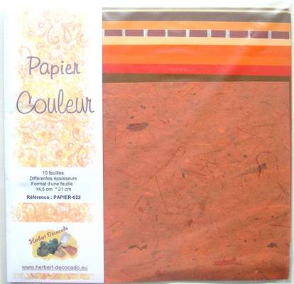 Papier Couleur - 6 tons au choix MARRON ORANGE