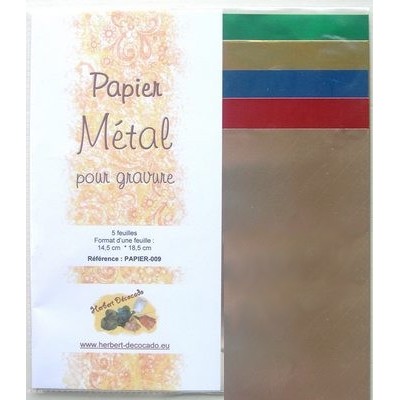 Papier Métal pour gravure