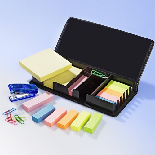 Post-it - Boite en similicuir 1400 notes repositionnables - Format 20x9x3 cm