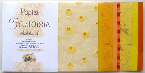 Papier Fantaisie - Modèle B - Jaune Orangé