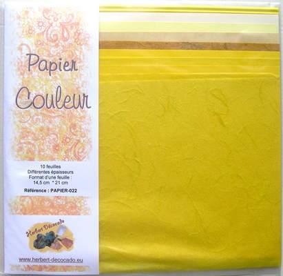 Papier Couleur - 6 tons au choix JAUNE