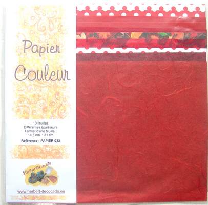 Papier Couleur - 6 tons au choix ROUGE