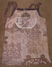 Robe chasuble, ton MARRON