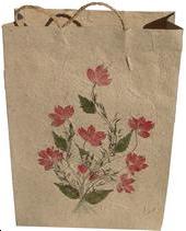 Sac papier naturel MM Fleur orangé