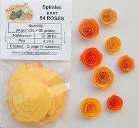 Spirales pour 54 roses ORANGE