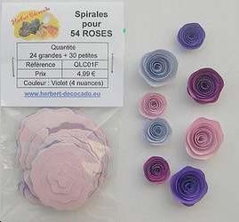 Spirales pour 54 roses VIOLET