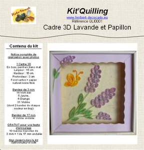 Kit'Quillling - CADRE Lavande et Papillon
