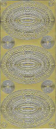 Sticker Or - Formes ovales et petits cercles
